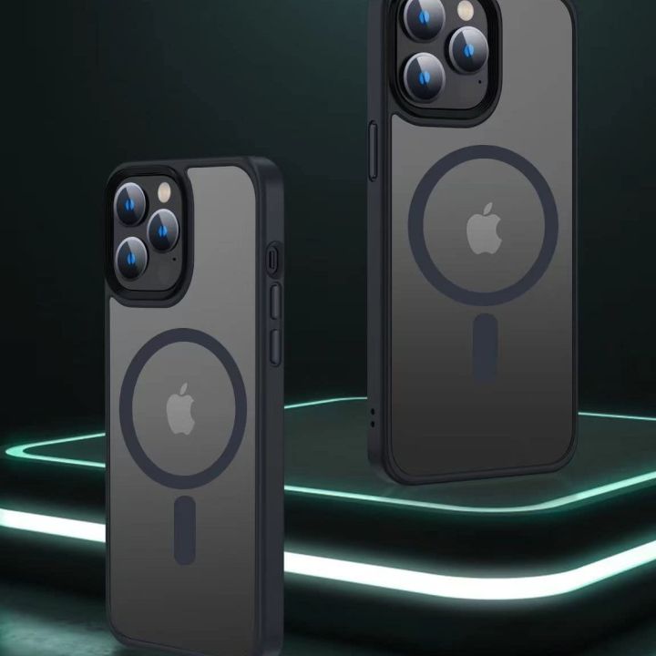 iPhone%2013%20Pro%20Magsafe%20Magnetic%20Clear%20Case%20Cover-%20Black,%20Navy%20Blue,%20White%20-%20Image%205