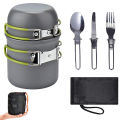 Outdoor hiking Camping Cookware Set 1-2 Person Outdoor Lightweight Cooking Pots for one person survival cookware. 