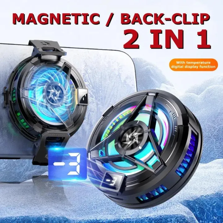 Zesto%20New%20Magnetic/%20Back-clip%20Mobile%20Phone%20Semiconductor%20Radiator%20PUBG%20Game%20Cooler%20With%20Digital%20Display%20SL17%20For%20IPhone%20Android%20-%20Image%203
