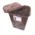 Plastic Square Shape Laundry Basket Organizer With Lid. 