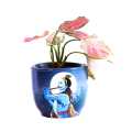 Hand Painted Pot Lord Krishna. 