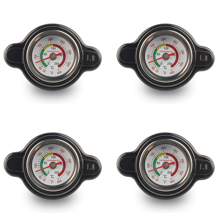FORIDE 4X High Pressure Radiator Cap with Temperature Gauge, 1.8 Bar Radiator Cap 25.6Psi for , , ,