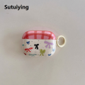 Sutuiying Fashion Anrushide Korean Ins Cute Colourful Bow For Apple Airpods Pro 1st Generation High Quality 2nd Generation 3rd Generation 4th Generation Bluetooth Headse. 