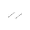 Gan Jia 999 Pure Sier Earrings Simple Double-Headed Studs Ear Rods No Need to Remove While Sleeping Basic Jewelry for Men and Women. 