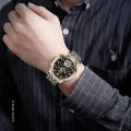 Skmei M029 Men's Mechanical Creative Dial Automatic Day Date Display Luminous Stainless Steel Watch. 
