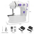 Portable Sewing Machine With Light And Cutter- White/Purple. 