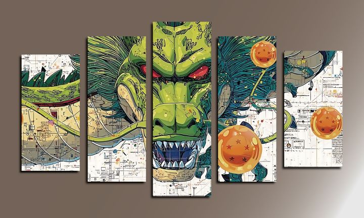 5-Piece%20Canvas%20Wall%20Art%20Set%20%E2%80%93Dragon%20Ball%20Z%20Shenron%20Eternal%20Dragon%20Print%20-%20Image%202
