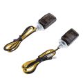 NAMUNY 4Pcs Universal LED Black Tiny Small Indicators Turn Signals Motorcycle Motor Bike for. 