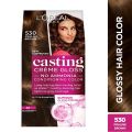 LOreal Paris Casting Creme Gloss Hair Color - 530 Praline Brown (87.5g+72ml). 