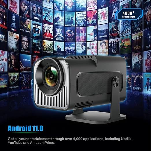 Hy320%20Mini%20Portable%20Projector-5G%20WiFi%206,Bluetooth%205.0%20and%20Android%2011,Support%204K%20and%201080P%20Full%20Hd,12,000%20Lumens,Led%20Projector%20with%204D/4P%20Auto%20Correction,180%C2%B0%20Rotation,Electronic%20Zoom%20-%20Image%202