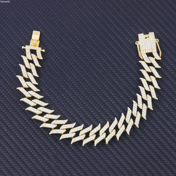 Uonevic%20Bao%20Men's%20Women's%20Chain%20New%20Fashion%20Inlay%208mm%20Hand%20Delicate%20and%20Luxurious%20Profesional%20Cuban%20Chain%20Shiny%20Gold%20Silver%20Fashion%20Fine%20Beads%20Hip%20Hop%20-%20Image%207