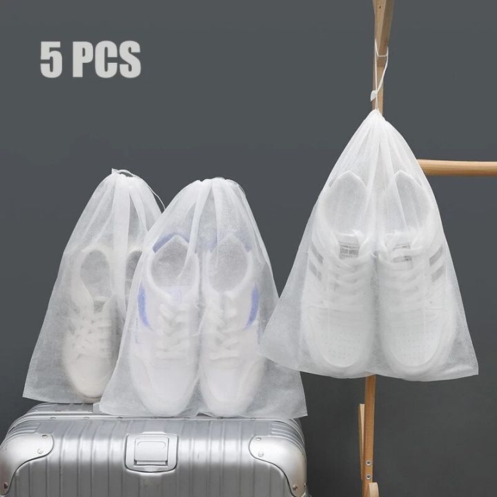 5PCS Shoes Storage Bag Closet Organizer Non-woven Travel Portable Bag Waterproof Pocket Clothing Classified Bag