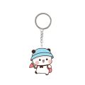 Mobile Phone Bag Keychain Acrylic Super Cute Couple Keychain Cartoon Animal Bubu Dudu Panda Bear Keyring Kawaii Sweet Cute Cartoon Bubu Dudu Key Chain Car Keyring. 
