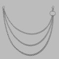 3 Pieces Jeans Chains Wallet Chain Pocket Chain Belt Chains Hip Hop Pants Chain Wallet Chain Multi-Layer Chain. 