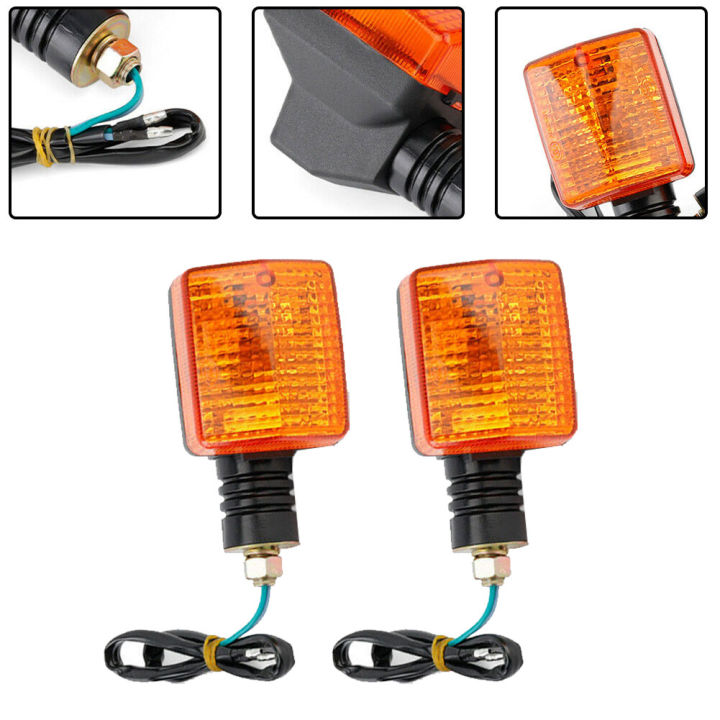 Clignotants Moto LED Pour Honda CB 250 350 400 500 650 900 Shadow 750 - Noir/Ambre