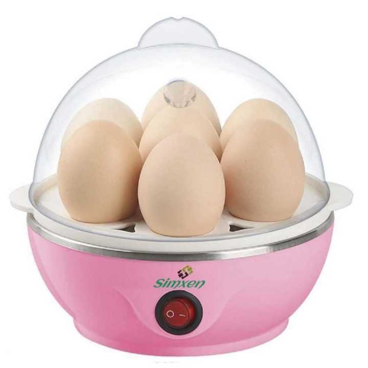 Electric Egg Boiler: Cooks up to 7 Eggs, Automatic Shut Off, Multi-function for Steaming, Boiling, and Frying