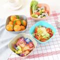 3Pcs Food-Grade Plastic Square Fruit Snack Candy Salad Plate Bowl Dish. 