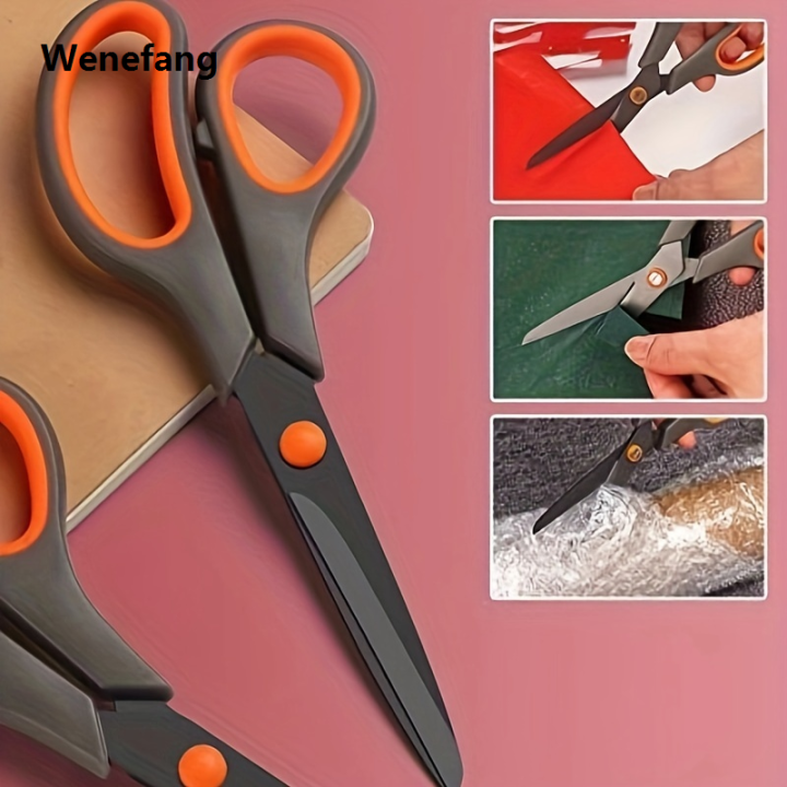 Wenefang%201%20Packs%208%7C%20Titanium%20Non-Stick%20Scissors,%20All-Purpose%20Professional%202025%20New%20Stainless%20Steel%20Shears%20Comfort%20Soft%20Grip,%20Straight%20Office%20Craf%20-%20Image%206