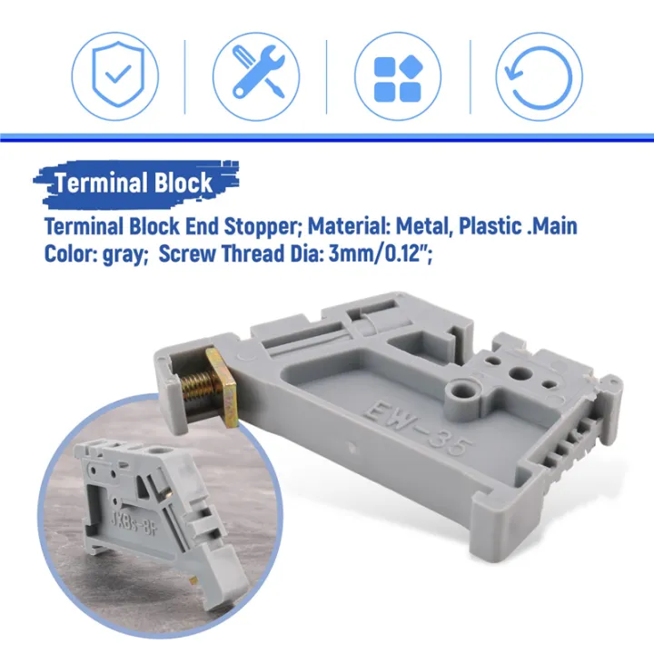 50Pcs%2035mm%20DIN%20Rail%20Terminal%20Block%20End%20Stopper%20Mounting%20Clips%20-%20Image%203