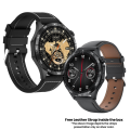 Ultima Magnum E400 Luxury Smartwatch with a 1.43” AMOLED Screen, Stainless Steel Frame, Canvas Wrist Strap & Free Leather Strap, Bluetooth Calling, Health Suite, 100+ Sports Modes, IP68 Rated Smart Watch. 