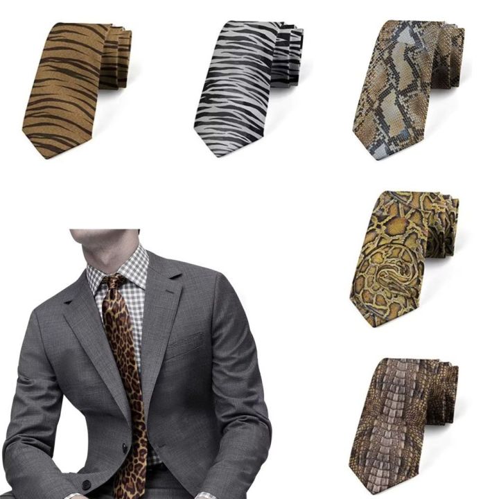 New%20Casual%20Leopard%20Print%20Tie%20Polyester%20Slim%208cm%20Wide%20Serpentine%20Tie%20Printed%20Zebra%20Striped%20Tie%20Wedding%20Party%20Shirt%20Accessories%20For%20Men%20-%20Image%205