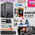 Best Budget Gaming PC Setup With Ryzen 5 5600GT, 8/16GB DDR4 RAM, 256GB Mvme M.2 SSD, Casing PSU.. 