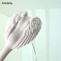 Sutuiying 1pc Angel Wings hair comb, durable plastic bristles, ABS handle, 2025 suitable for wet or dry use, small portable styling tool. 