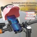 Universal Waterproof Motorcycle Mobile Phone Holder Shockproof Cartoon Sunshade Phone Bracket Small Helmet Rider Phone Stand for Motorcycle Accessories. 
