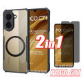Poco C71 Magnetic Sticker Shockproof Clear Phone Case for Poco C61 C65 C75 Anti Blue Light Ray Tempered Glass. 