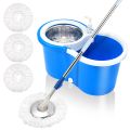 Easy Magic Floor Cleaning 360° Spin Bucket Mop Set With Dual Mop Heads And steel round. 