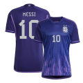 Argentina Away Kit Messi Printed 2022 World Cup. 