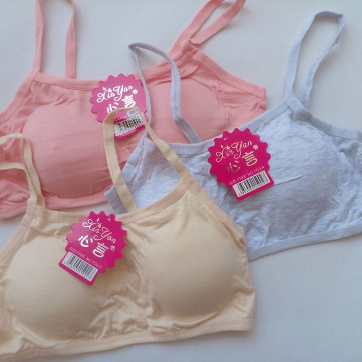1Pcs Cotton Baby Girls Bras Solid Color Young Girls