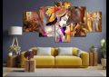 5 Piece set Scenery Canvas Art Wodden Frame Home Decor. 