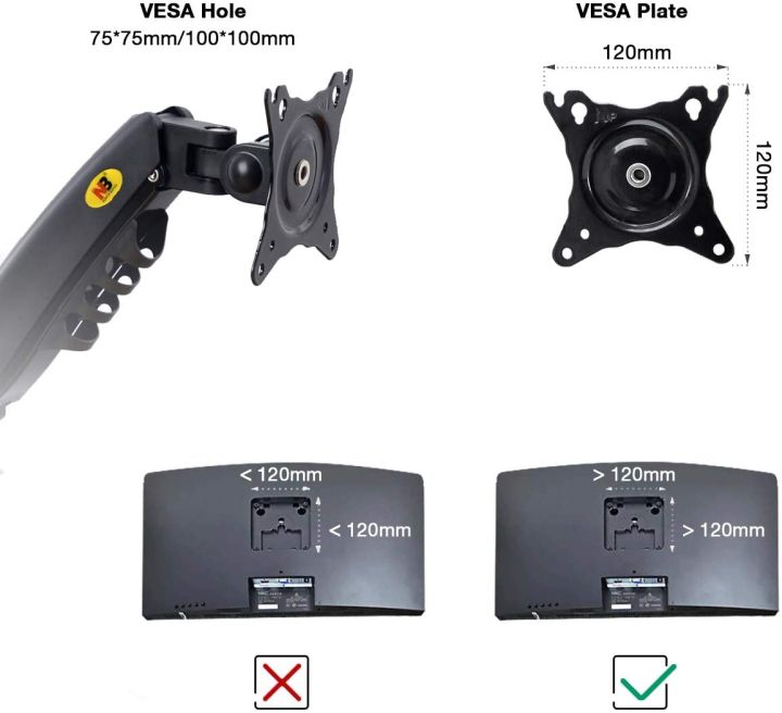 Dual%20Monitor%20ARM%20Desk%20Mount%20NB%20F160%20Full%20Motion%20Swivel%20Computer%20Monitor%20Arm%20For%20Two%20Screens%2017-27%20Inch%20360%20Degree%20Motion%20Heavy%20Duty%20Black%20-%20Image%206