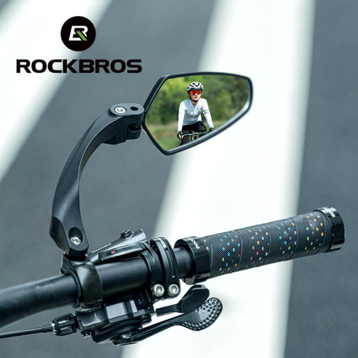 ROCKBROS Bicycle Handlebar Rear View Mirror Bike Cycling Wide Range Backsight Reflector Adjustable Left Right Bike Mirror