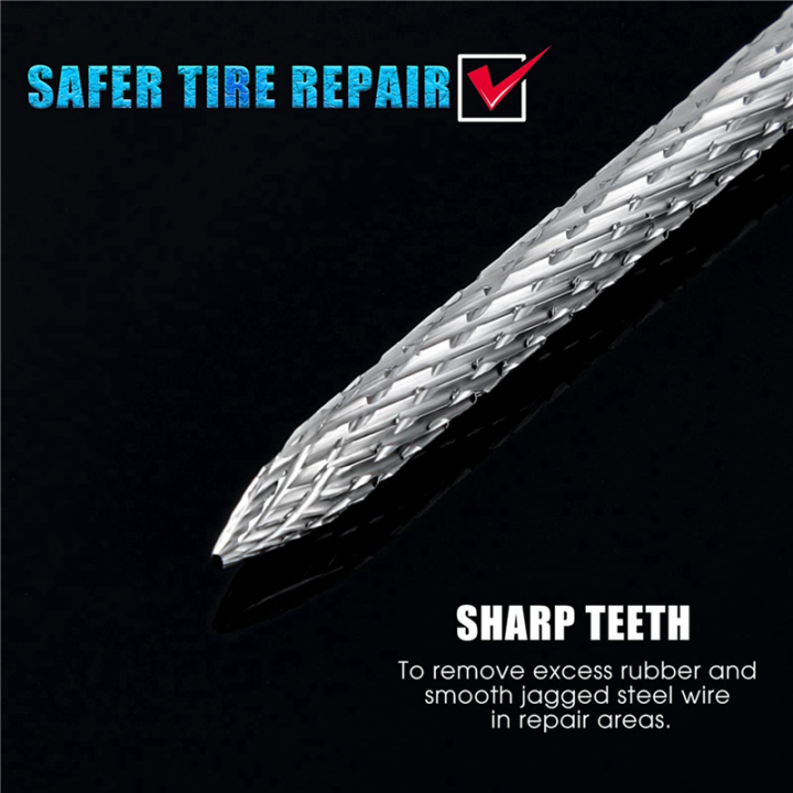 OUMERY%209%20Pack%20Tire%20Bit%20Multi%20Sizes%20Tire%20Repair%20Carbide%20Burr%20Drill%20Bit%20Tire%20Patches%20Plug%20Cutters%20Wire%20Cutter%20Reamer%20Drill%20-%20Image%203