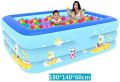 Bizzy Kiddie Pools Family Inflatable Swimming Pool 180x140x60. 