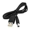 USB Port To 2.1mm 9V DC Barrel Jack Power Cable Cord Connector Black. 