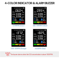 (GGBR) 3X 5 In 1 Air Quality Monitor TVOC HCHO Temperature Humidity CO2 Meter, USB Rechargeable CO2 Detector Black. 