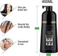 Dexe Permanent Black Hair Dye Shampoo For Men & Women, Mild Plant Formula, 100% Gray Coverage Pump Pack 400ml. 