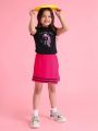 U.S. Polo Assn. Kids Girls Striped Pure Cotton Skorts. 