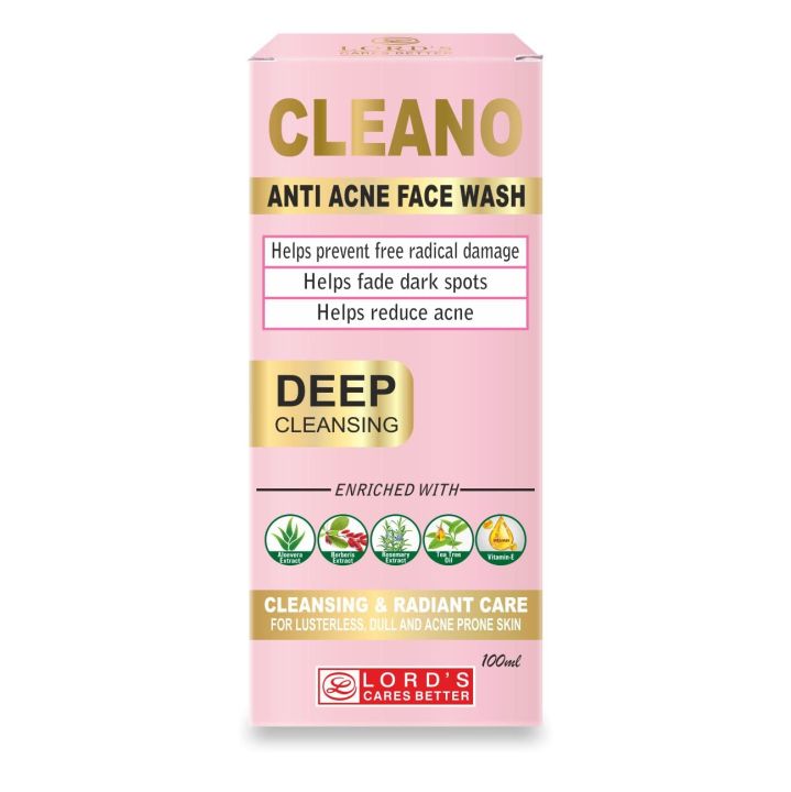 Lords Cleano Deep Cleansing Anti Acne Face Wash 100 ml