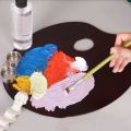 Oval/Square Oil Painting Palette Wood Panels Vintage Acrylic Paint Tray with Thumb Hole Ultra Light Color Mixing Board Painting Tool. 