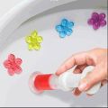 Flower Shaped Toilet Cleaner Gel Deodorant Air Freshener Aromatic Needle Detergent. 