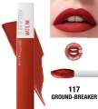 Maybelline  Newyork Super Stay Matte Ink Liquid Lipstick 117 - Ground Breaker - 5ml By Genuine Collection. 