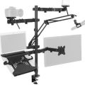 MG All in One Computer Studio Desk Mount Dual Monitor Mount Laptop Stand Live stream Arms Compatible Cameras Lighting tablets. 