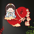Decorative Chinese Style Horse Year Door Sticker Cartoon Blessing New Year Wall Sticker Paper Window Stickers Window Clings. 