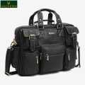 WILDHORN Nepal Leather 16.5 in Laptop Briefcase for Men (MB 601 Black). 