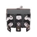 fasdaga 2X AC 250V/10A 125V/15A DPDT 3 Position ON/OFF/ON 6 Pins Toggle Switch Black+Silver. 