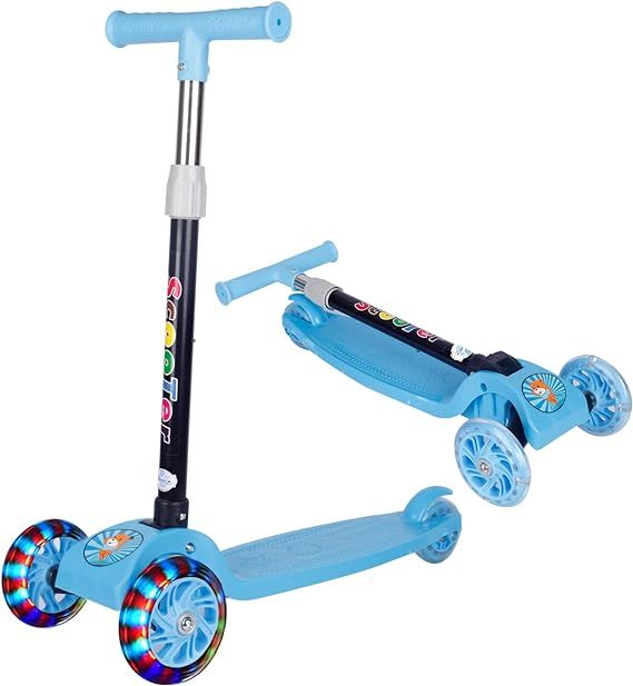 Beauenty%20Folding%203%20Wheel%20Scooter%20For%20Kids%20Toddler%20Scooter%20With%20LED%20Light%20Up%20Wheels%20Adjustable%20Height%20&%20Best%20Gifts%20For%20Kids%20-%20Image%202